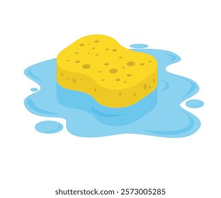 Sponge isolated on white background. Victor Illustration. Stock Illustration.