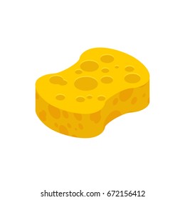 Sponge Isometry for washing isolated on white background
