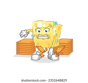 the sponge karate mascot. cartoon vector