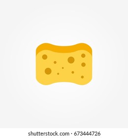 Sponge. Laundry Service Template Design Vector Illustration