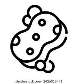 sponge Line Icon Background White