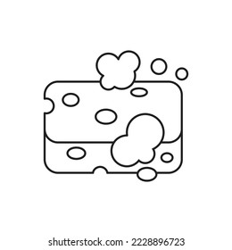 Sponge line icon design. isolated on white background. vector illustration