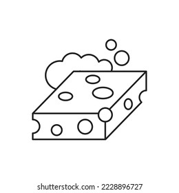 Sponge line icon design. isolated on white background. vector illustration