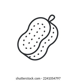 Sponge line icon for kitchen and bath. Vector