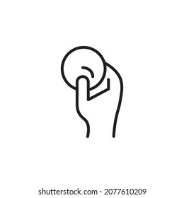 Das Symbol der Schwammlinie. Vektorgrafik eps10 auf weißem Hintergrund.