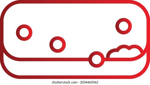 Sponge Line Inverted Vector Line Icon Design
