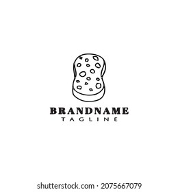 sponge logo cartoon icon design template black modern vector illustration