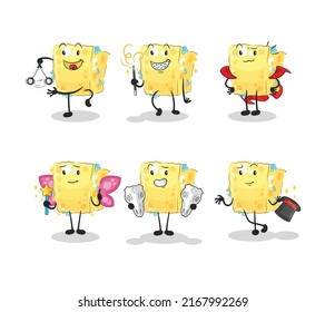 the sponge magic group character. cartoon mascot vector