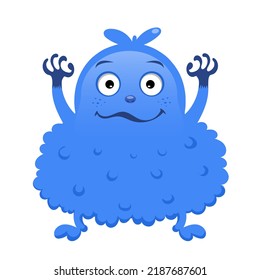 Sponge Monster. halloween vector illustration, isolated cartoon on white background.