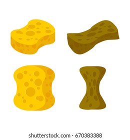 Sponge new and old set. Accessory for cleaning