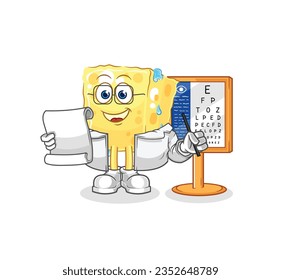 the sponge oculist cartoon. cartoon mascot vector