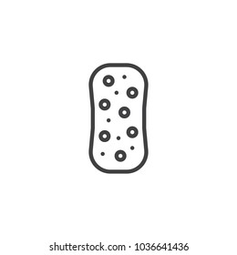 Sponge outline icon. linear style sign for mobile concept and web design. simple line vector icon. Symbol, logo illustration. Pixel perfect vector graphics