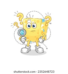 the sponge searching illustration. character vector