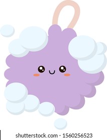 Sponge for shower, illustration, vector on white background.