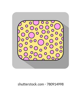 Sponge. The subject of personal hygiene. Flat icon isolated. Vector illustration