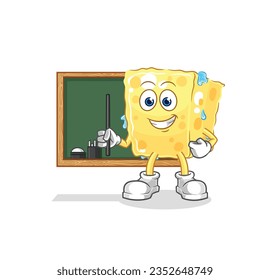 the sponge teacher vector. cartoon character