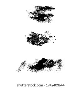 Sponge textures. Paint stamps vector elements. Design, decor, grunge textures