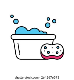 Sponge Vector Filled outline illustration style icon. EPS 10 file 