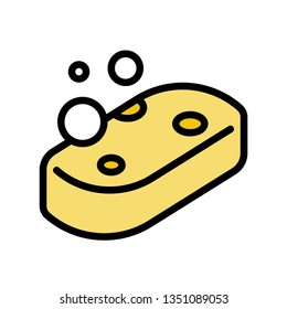 Sponge vector, Hygiene filled style icon editable stroke