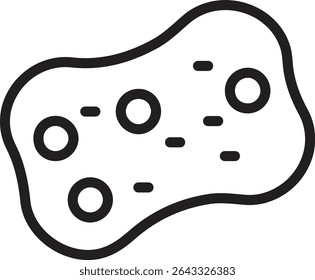 Design de ícone de linha de vetor de esponja