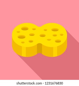Sponge wash icon. Flat illustration of sponge wash vector icon for web design