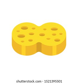 Sponge wash icon. Flat illustration of sponge wash vector icon for web design
