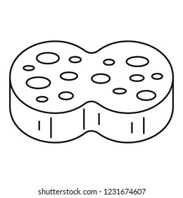 Sponge wash icon. Outline sponge wash vector icon for web design isolated on white background