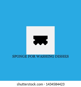 sponge for washing dishes icon sign signifier vector