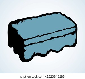 Sponge for washing dishes. Vector drawing