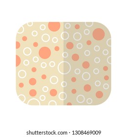 Sponge for washing. Subject of personal hygiene. Flat icon or object for design or web. Vector