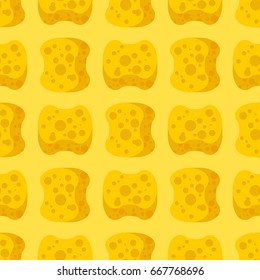Sponge yellow for washing pattern. Cleaning background