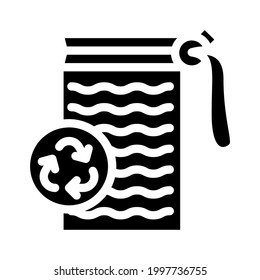 vectores de icono de glifo de desperdicio cero esponja. signo de desperdicio cero de esponja. símbolo de contorno aislado ilustración negra