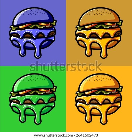 SPONGEBOB BURGER, KRABBY PATTY, VECTOR.