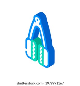 sponges for glasses isometric icon vector. sponges for glasses sign. isolated symbol illustration