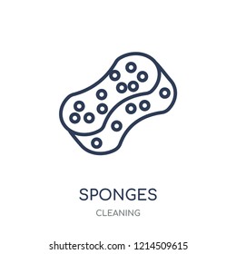 Sponges icon. Sponges linear symbol design from Cleaning collection. Simple outline element vector illustration on white background.