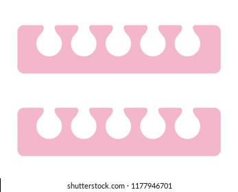 Sponges for manicure and pedicure vector flat material design isolated on white