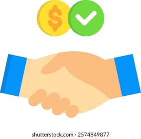 Sponsor Icon Flat Vector Illustration