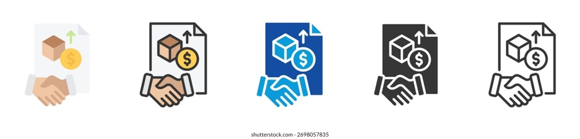 Sponsor-Icon-Set Multi-Stil verschiedene Sammlung