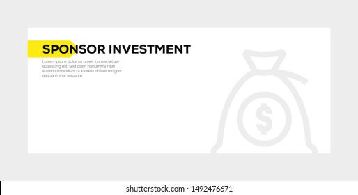 SPONSOR INVESTMENT AND ILLUSTRATION ICON CONCEPT