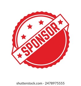 Sponsor-Stempel-Design. VEKTORILLUSTRATION.