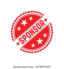 sponsor Rubber stamp design. VECTOR ILLUSTRATION.