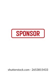 SPONSOR Rubber stamp design vector