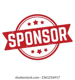 Sponsor Rubber Stamp. Sponsor Rubber Grunge Stamp Seal Vector Illustration - Vector