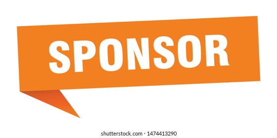 sponsor speech bubble. sponsor sign. sponsor banner