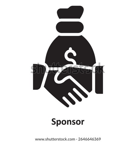 Sponsor Vector Icon which can easily modify or edit
