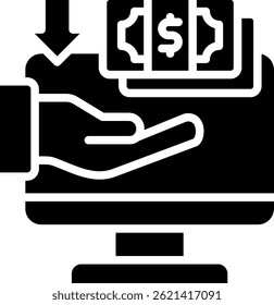 Sponsored Content Icon Glyph Vector Illustration