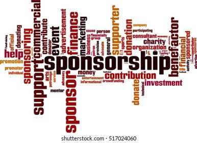 Sponsorship Word Cloud Concept. Vector Illustration