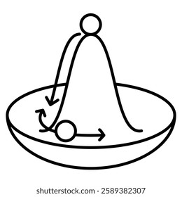 Spontaneous Symmetry Breaking icon represented by Spontaneous Symmetry Breaking curve Line style.