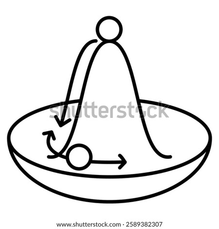 Spontaneous Symmetry Breaking icon represented by Spontaneous Symmetry Breaking curve Line style.