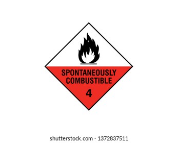 Spontaneously Combustible 4 Hazchem Symbol